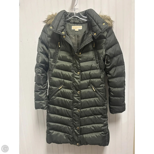 Coat Designer By Michael Kors In Green, Size: M