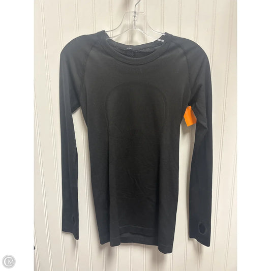 Athletic Top Long Sleeve Crewneck By Lululemon In Black, Size: S