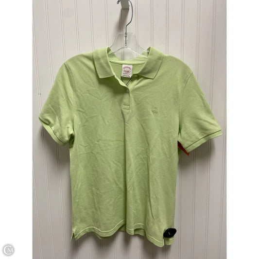 Top Short Sleeve By Brooks Brothers In Green, Size: L