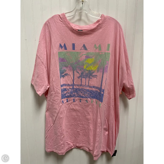 Top Short Sleeve Basic By Wild Fable In Pink, Size: 1x