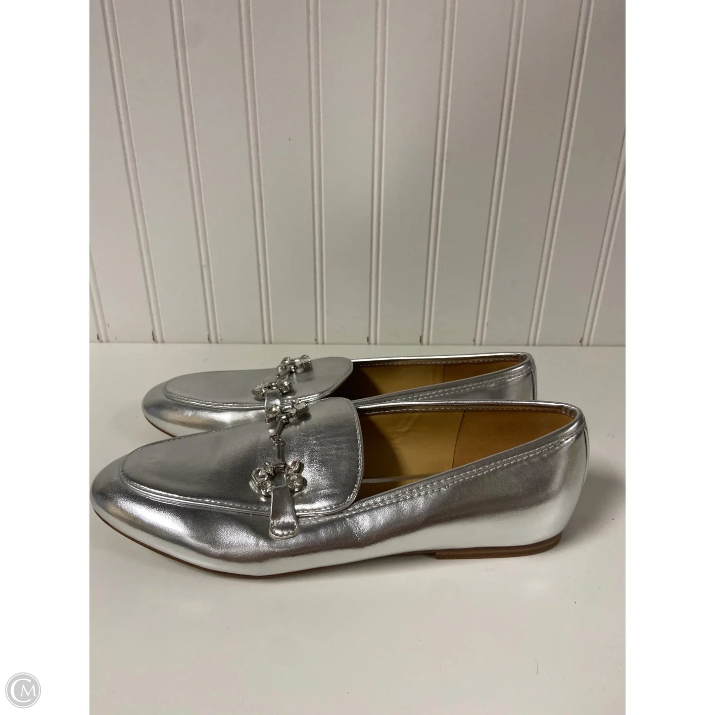 Shoes Flats By Nine West In Silver, Size: 7