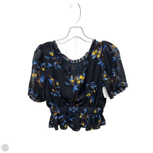 Top Short Sleeve By Ann Taylor In Navy, Size: Sp