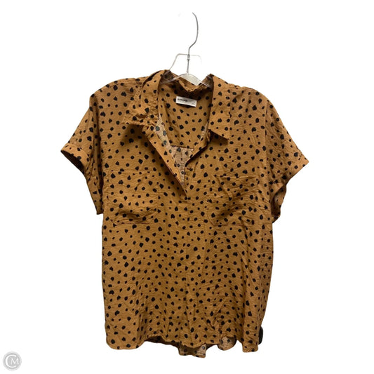 Top Short Sleeve By Sonoma In Brown, Size: Xl