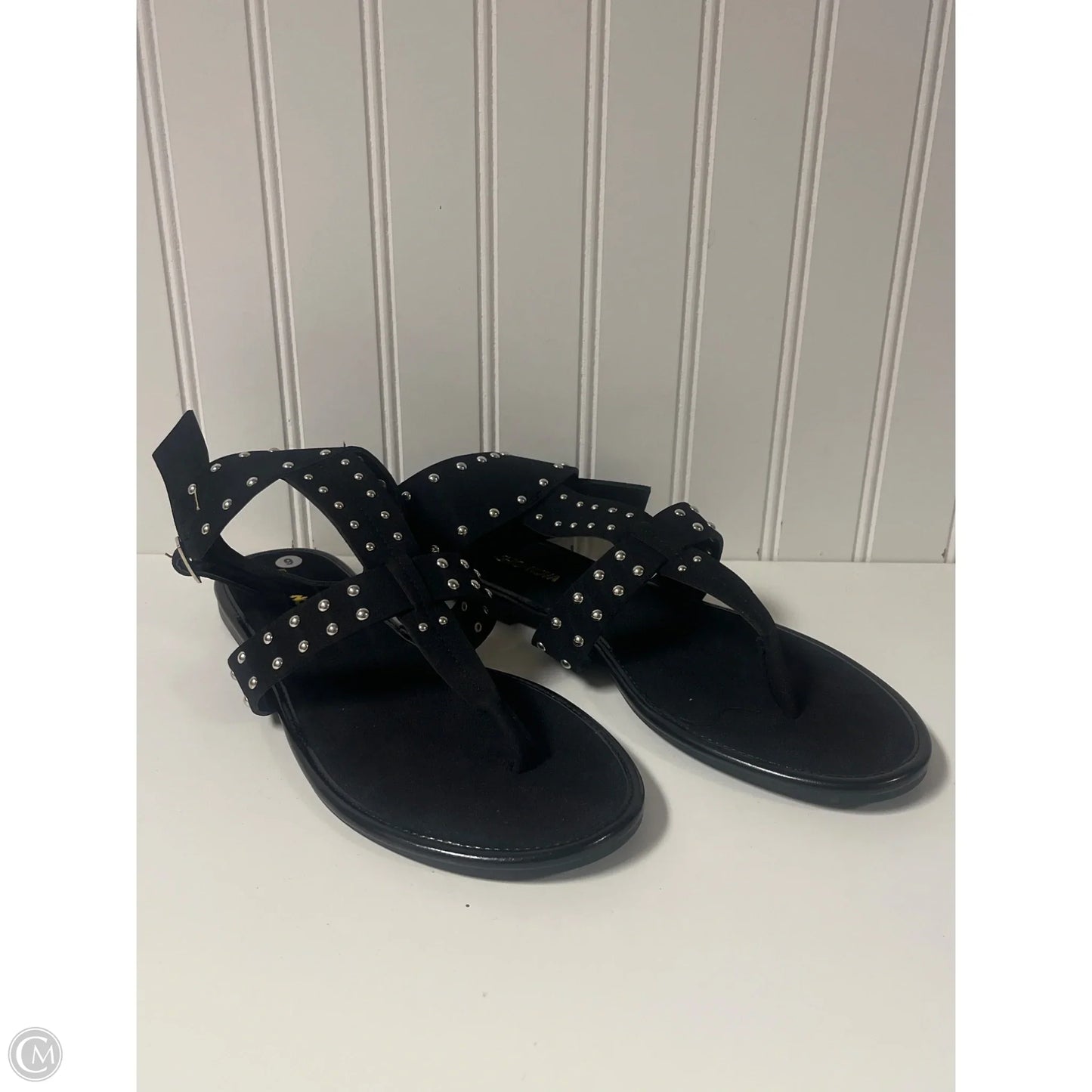 Sandals Flats By Fashion Nova In Black, Size: 9