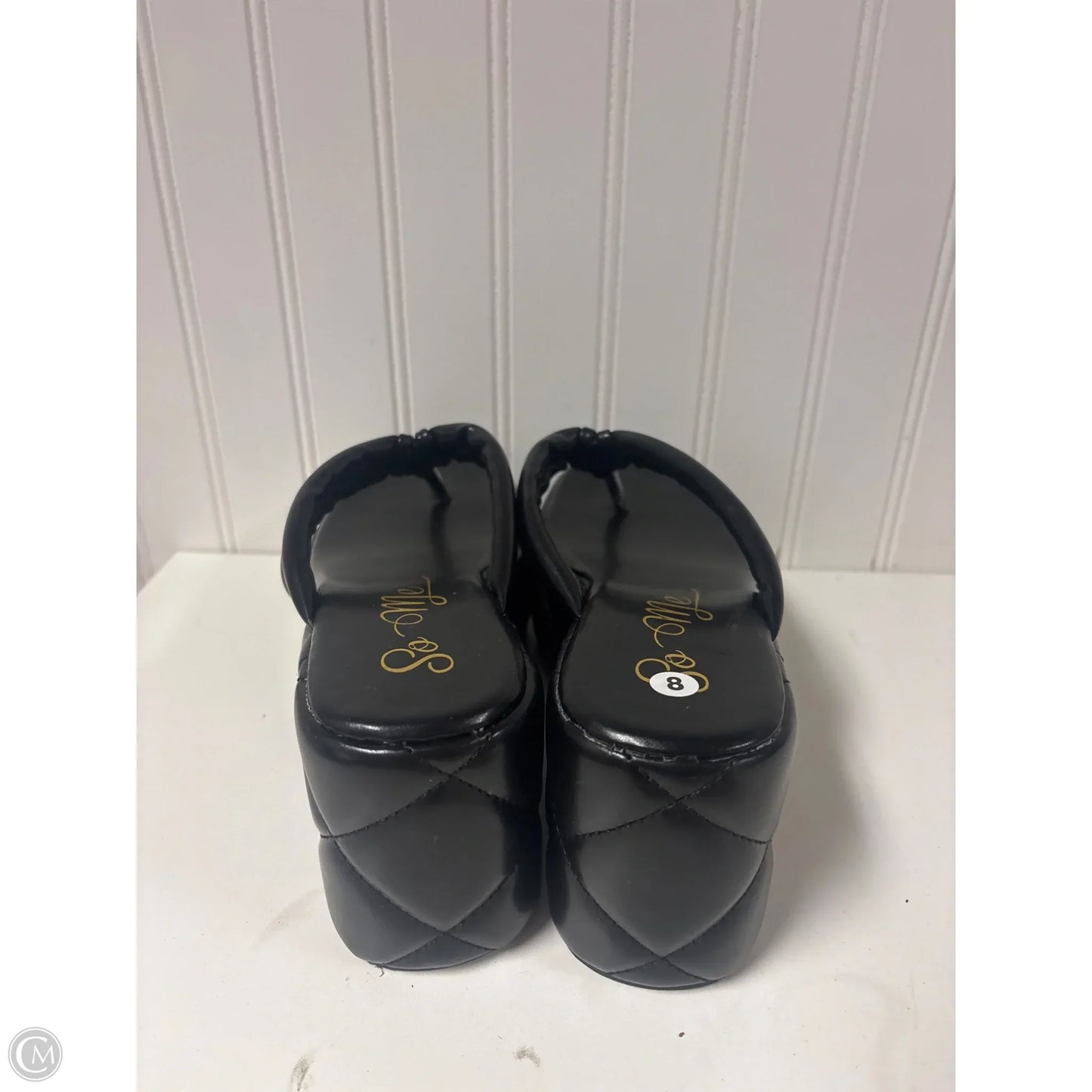 Sandals Heels Platform By Clothes Mentor In Black, Size: 8