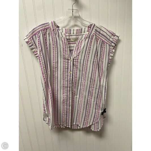 Top Short Sleeve By Loft In Purple, Size: S