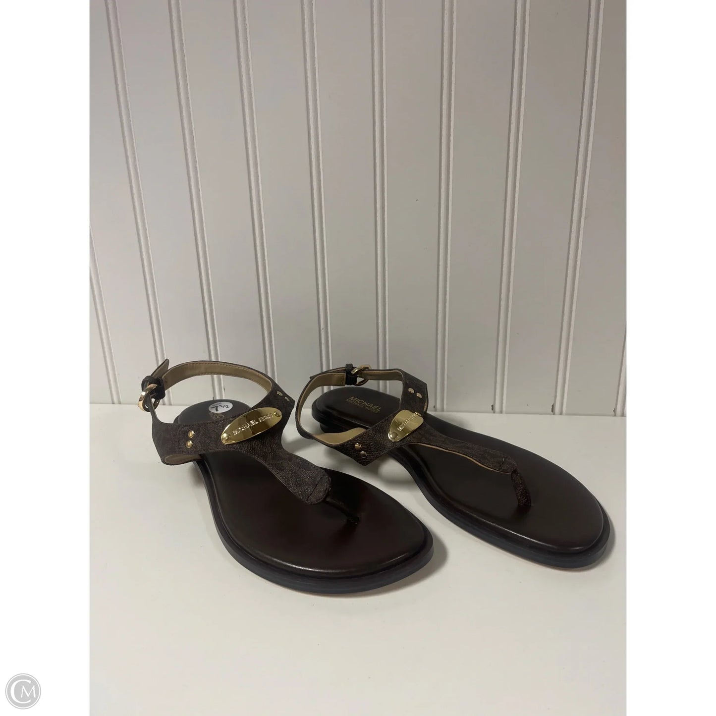 Sandals Designer By Michael Kors In Brown, Size: 7.5