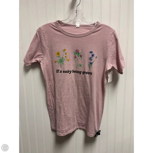 Top Short Sleeve Basic By Clothes Mentor In Pink, Size: M