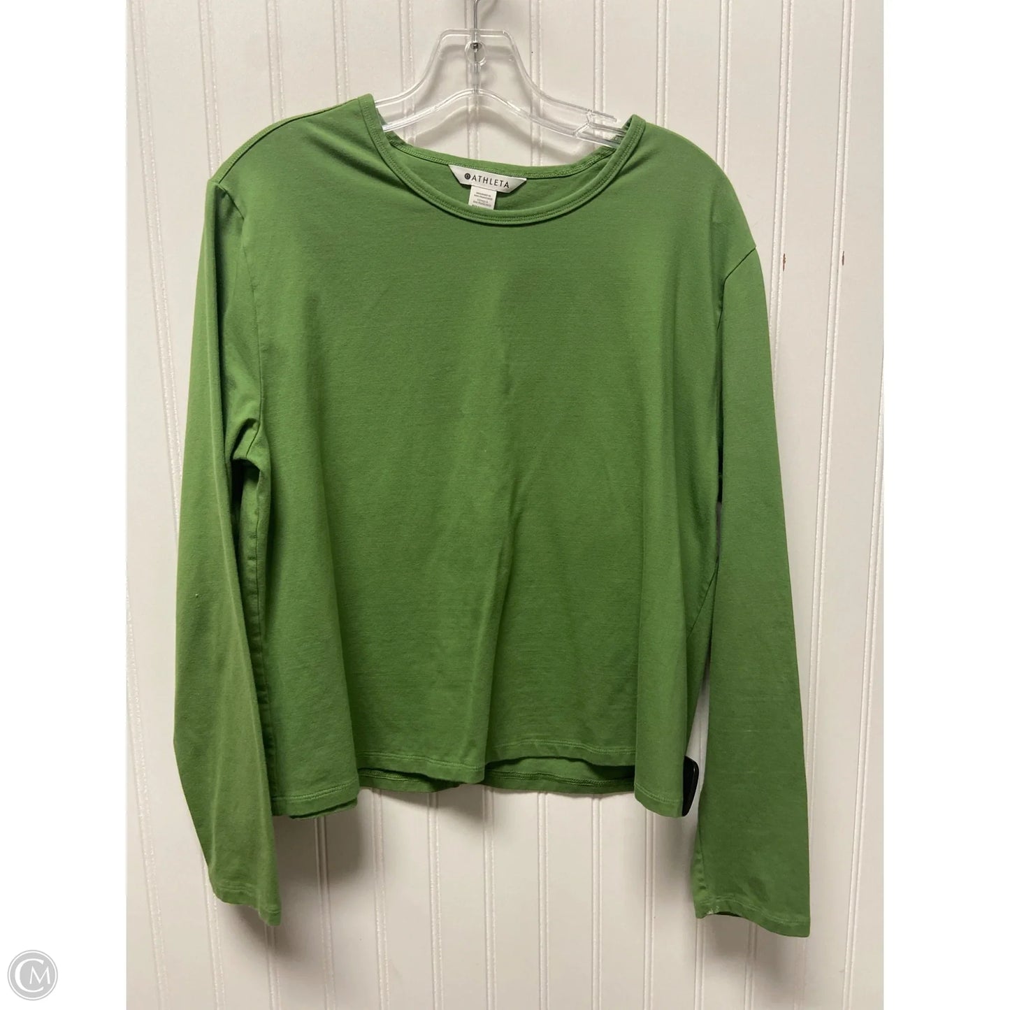 Athletic Top Long Sleeve Crewneck By Athleta In Green, Size: L