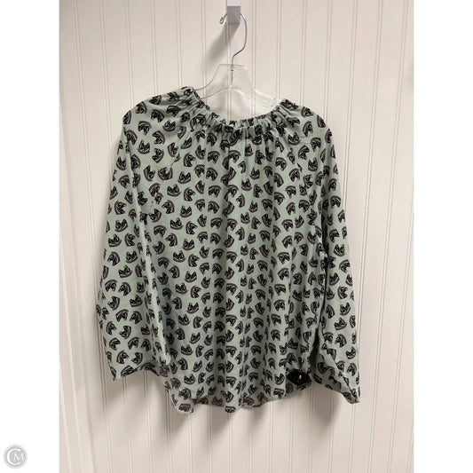 Top Long Sleeve By Ann Taylor In Blue, Size: M