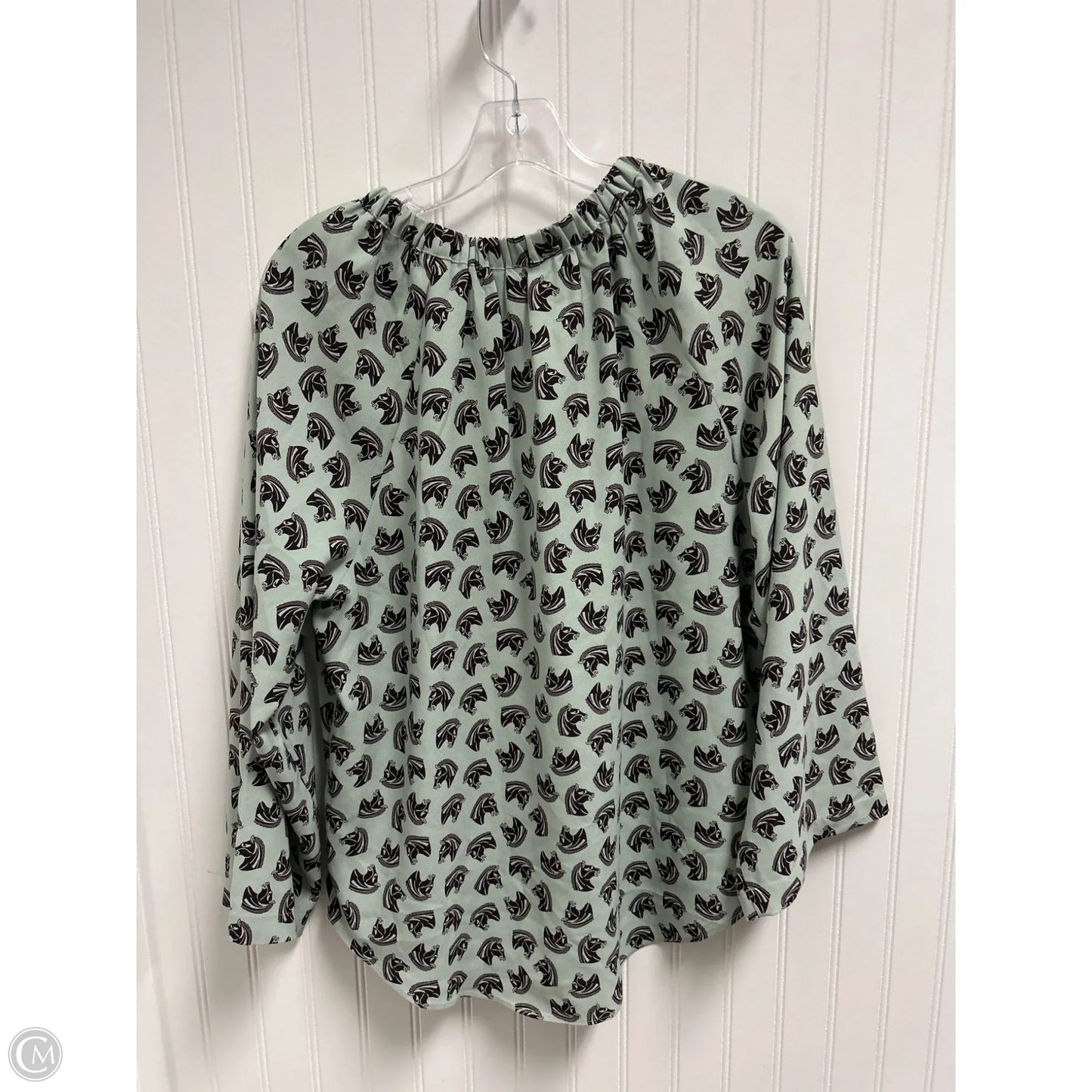 Top Long Sleeve By Ann Taylor In Blue, Size: M