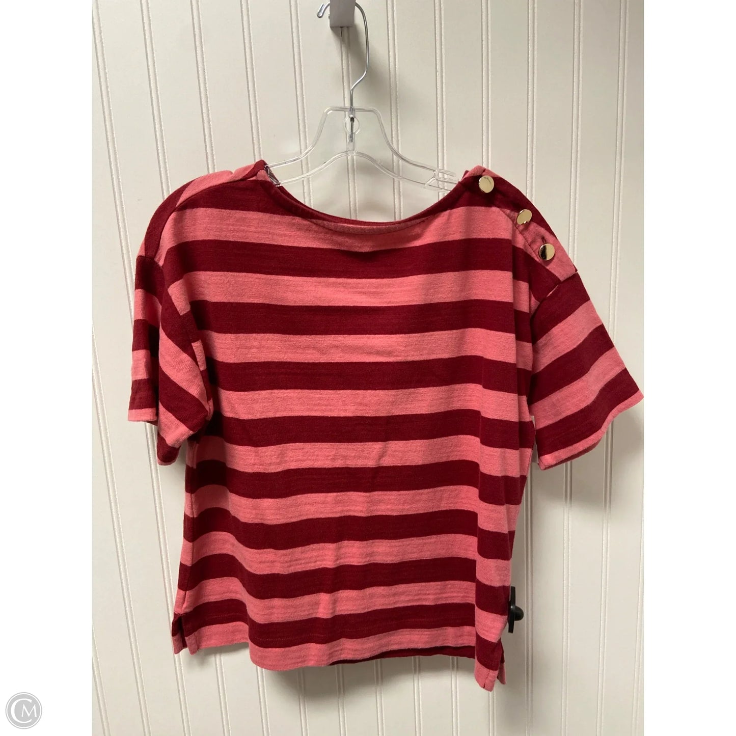 Top Short Sleeve Basic By Loft In Striped Pattern, Size: Xs