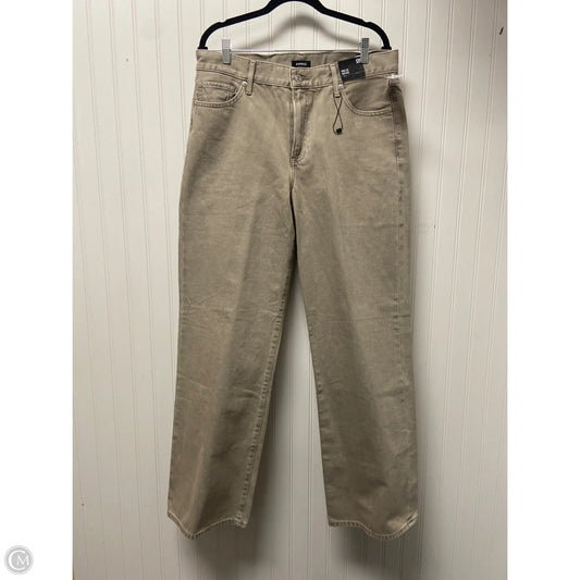 Jeans Wide Leg By Express In Taupe, Size: 12