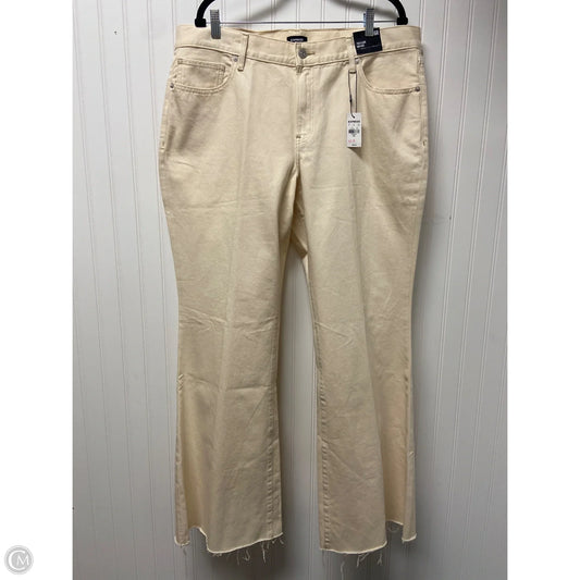 Jeans Flared By Express In Beige, Size: 16