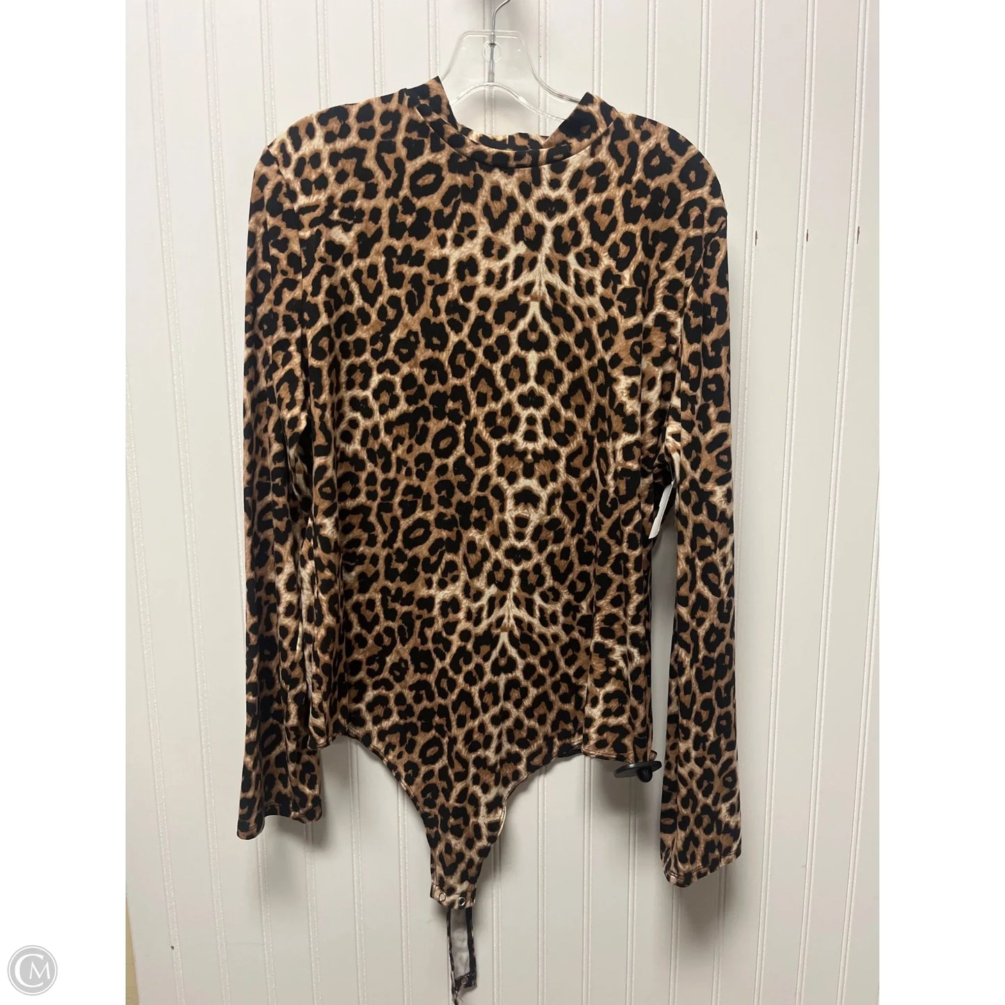 Bodysuit By Clothes Mentor In Animal Print, Size: 2x