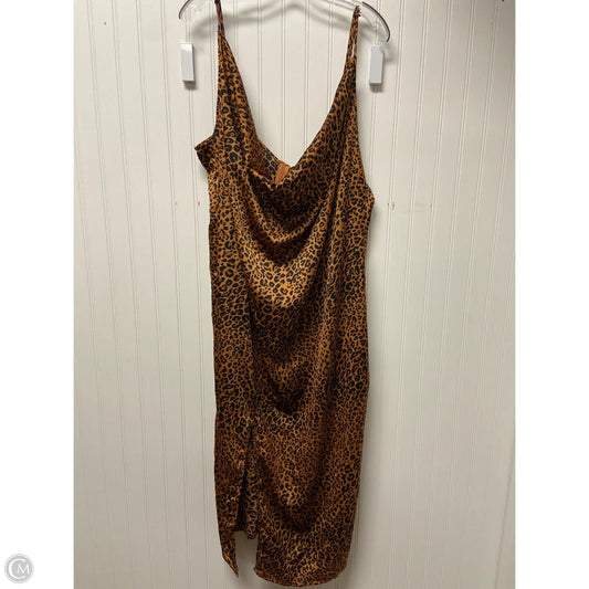 Dress Casual Maxi By Pretty Little Thing In Animal Print, Size: 3x