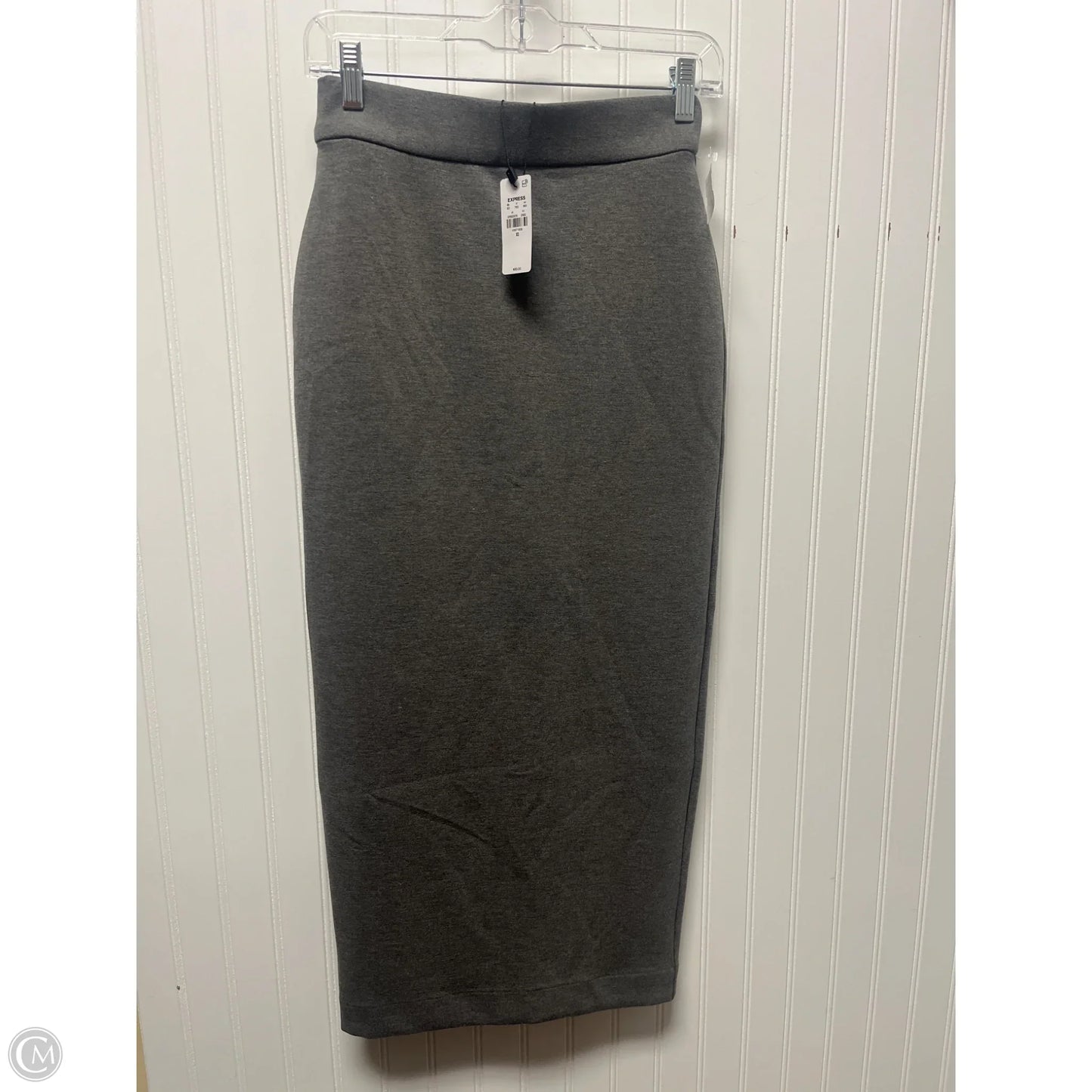 Skirt Midi By Express In Grey, Size: 2