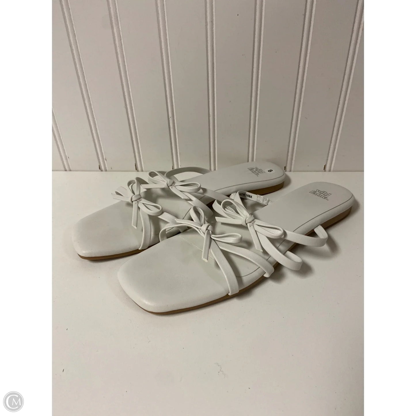 Sandals Flats By Wild Fable In White, Size: 8