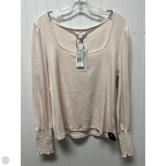 Top Long Sleeve By Nicole By Nicole Miller In Striped Pattern, Size: L