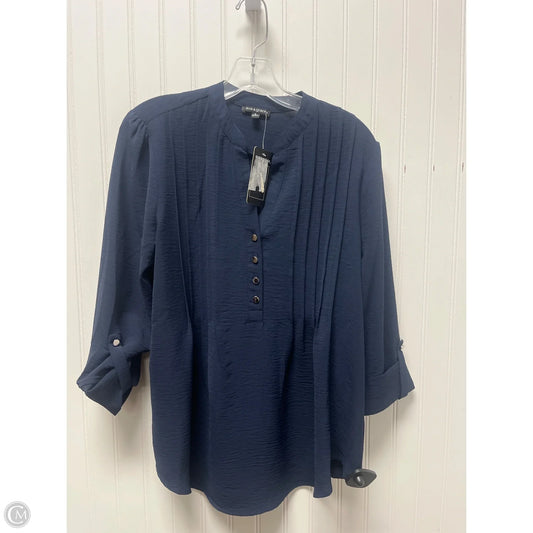 Top Long Sleeve By Clothes Mentor In Navy, Size: S