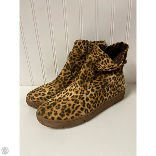 Boots Ankle Flats By Impo In Animal Print, Size: 8.5