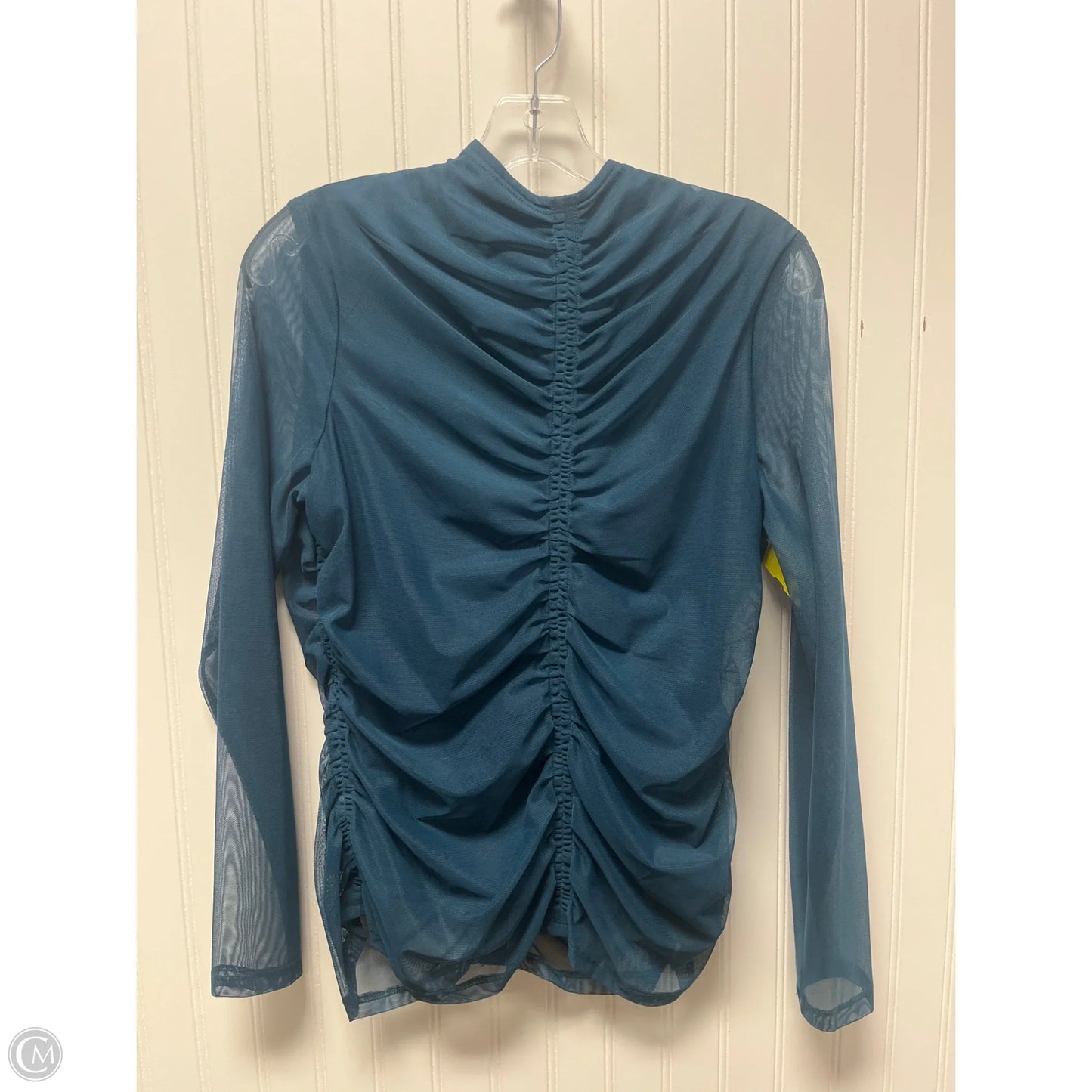 Top Long Sleeve By Dkny In Teal, Size: M
