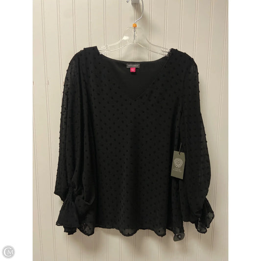 Top Long Sleeve By Vince Camuto In Black, Size: S