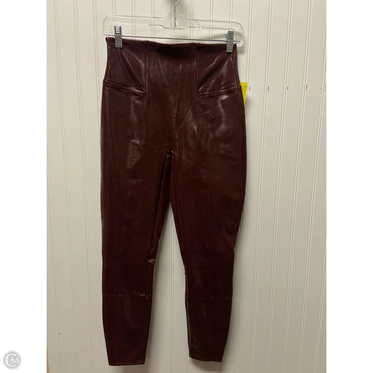 Pants Leggings By Spanx In Maroon, Size: M