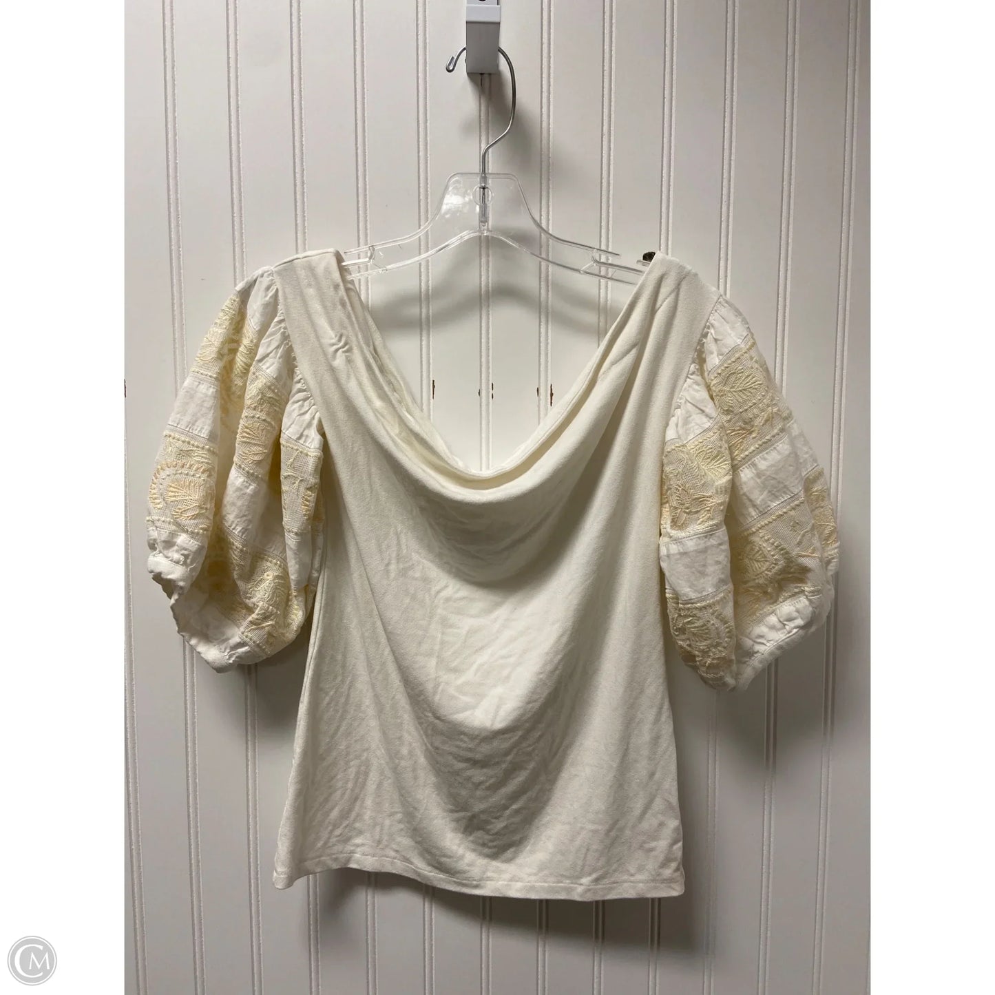 Top Short Sleeve By Free People In Cream, Size: Sp