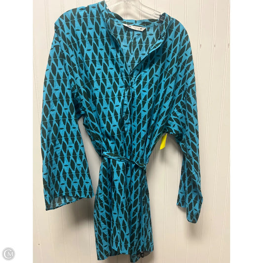Dress Casual Short By Zara In Blue & Green, Size: M