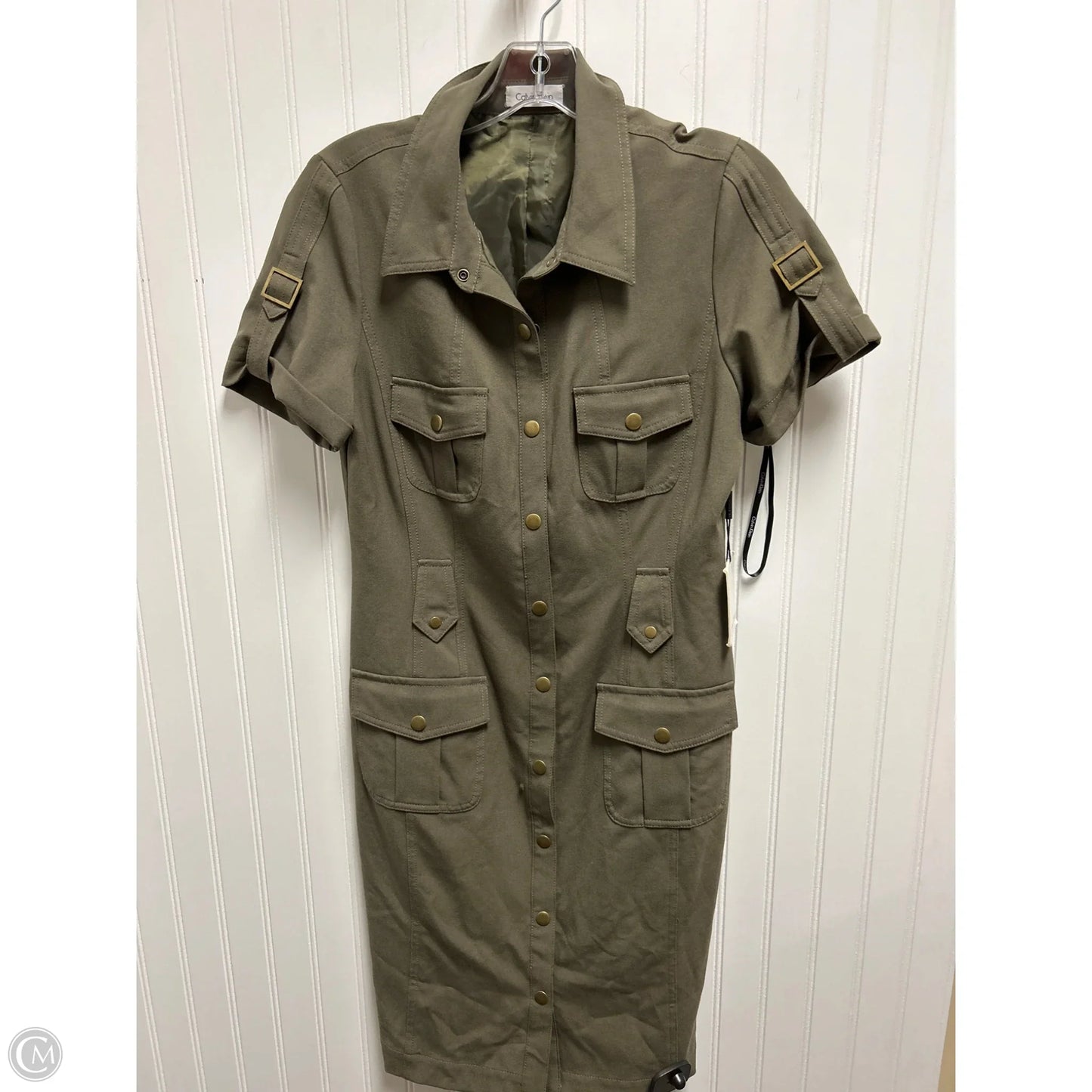 Dress Casual Short By Calvin Klein In Green, Size: M