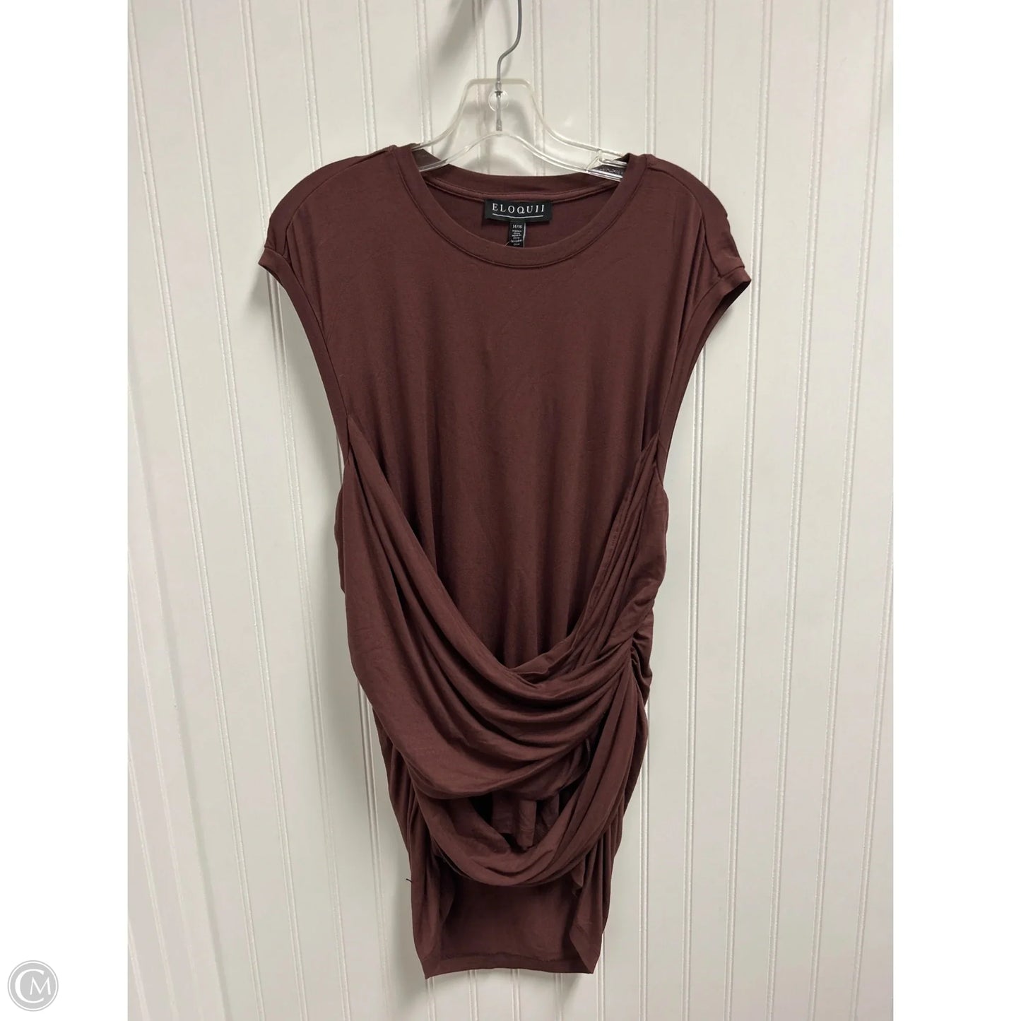 Top Sleeveless By Eloquii In Brown, Size: Xl