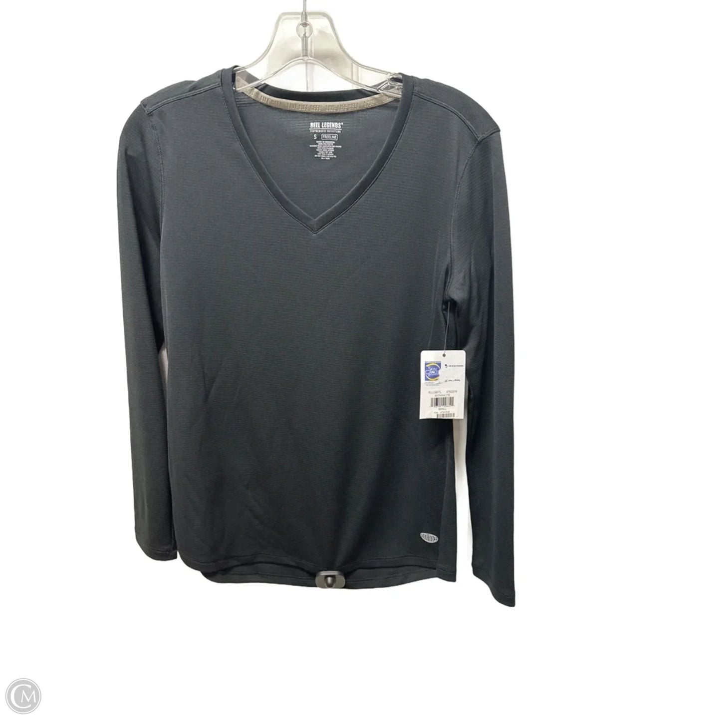 Athletic Top Long Sleeve Crewneck By Reel Legends In Black, Size: S
