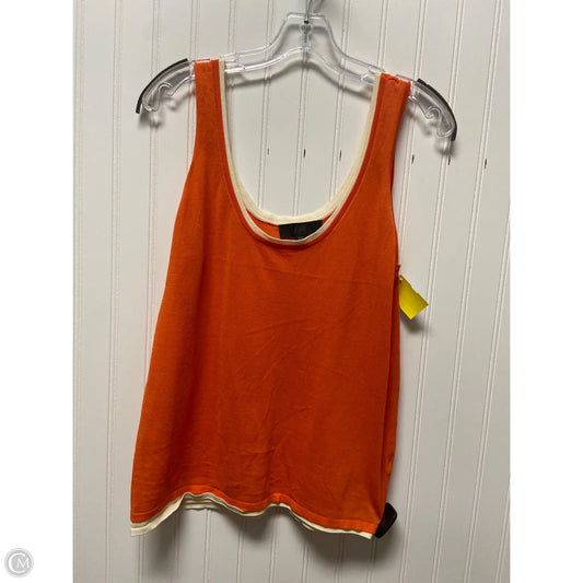 Top Sleeveless Basic By Zara In Orange, Size: L