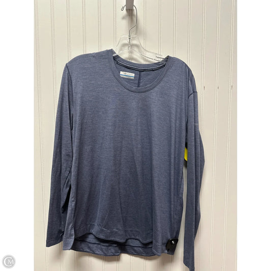 Athletic Top Long Sleeve Crewneck By Columbia In Blue, Size: M