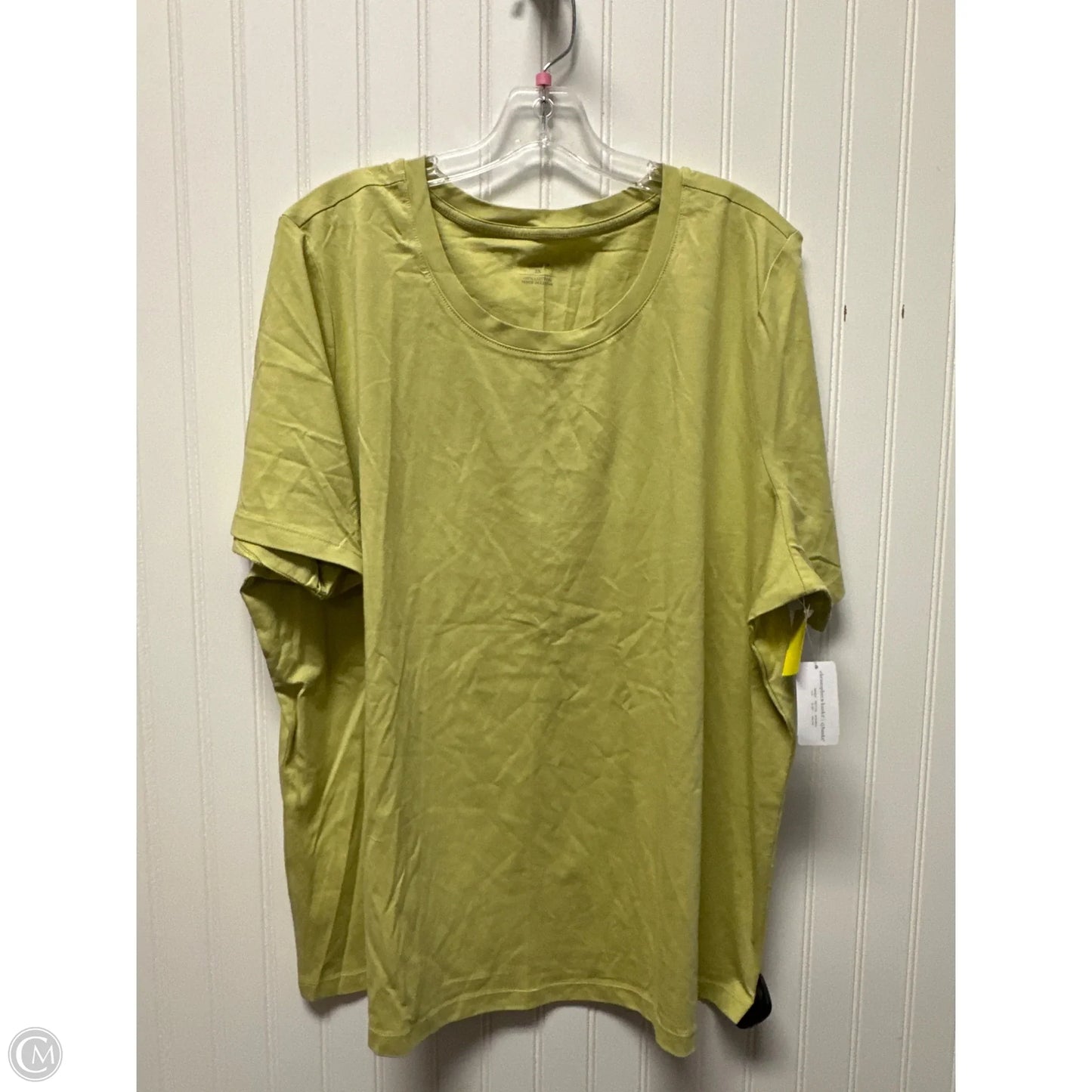 Top Short Sleeve Basic By Cj Banks In Green, Size: 2x