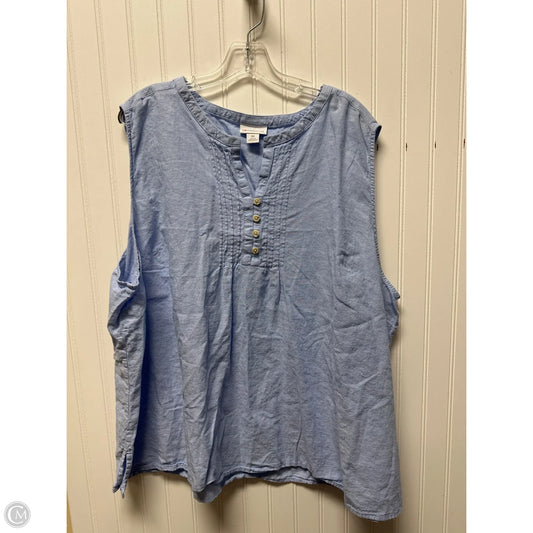 Top Sleeveless Basic By Liz Claiborne In Blue, Size: 3x