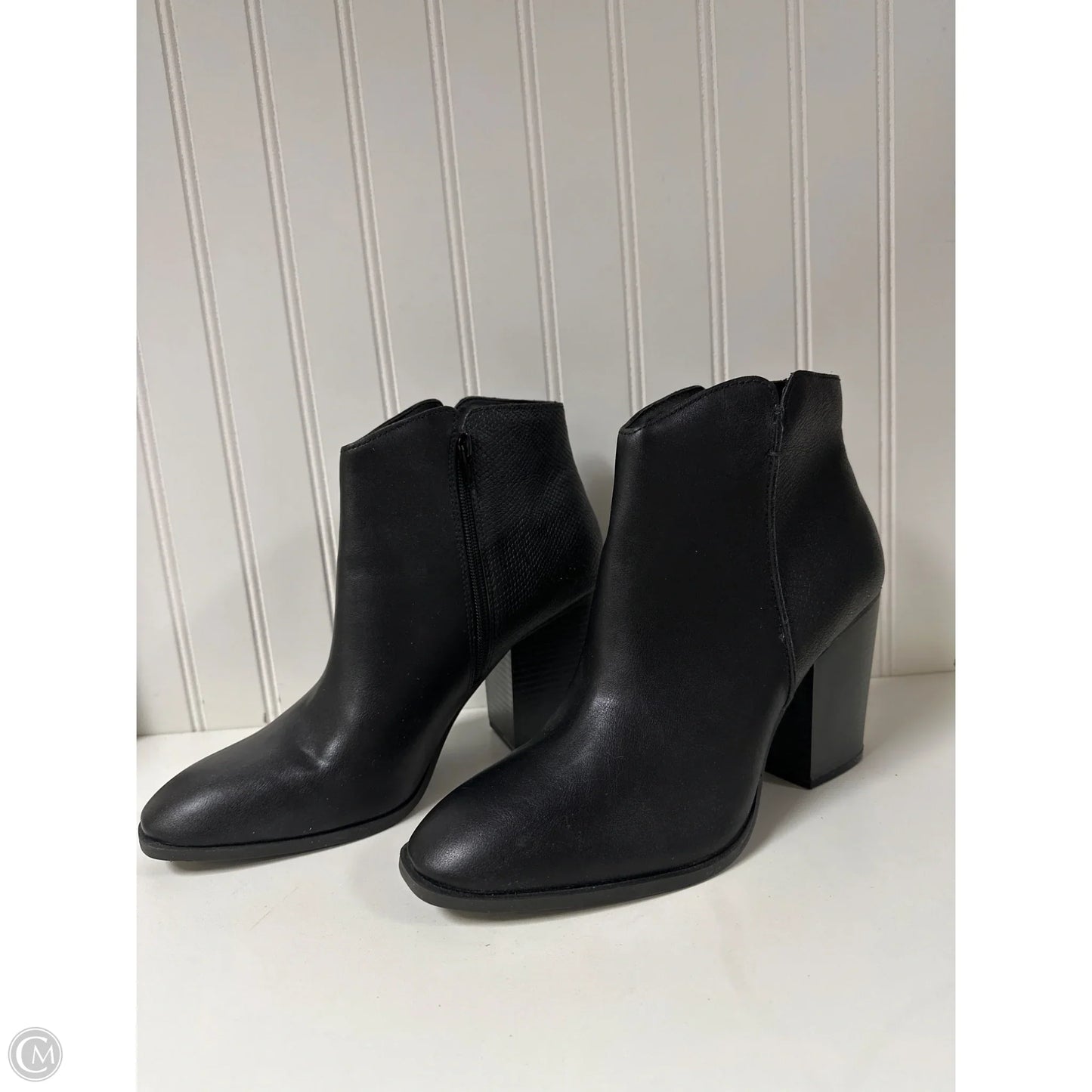 Boots Ankle Heels By Clothes Mentor In Black, Size: 11