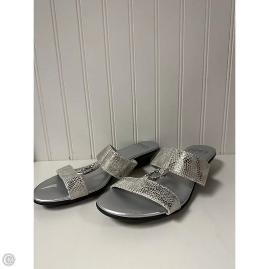 Sandals Heels Block By Jones New York In Silver, Size: 9