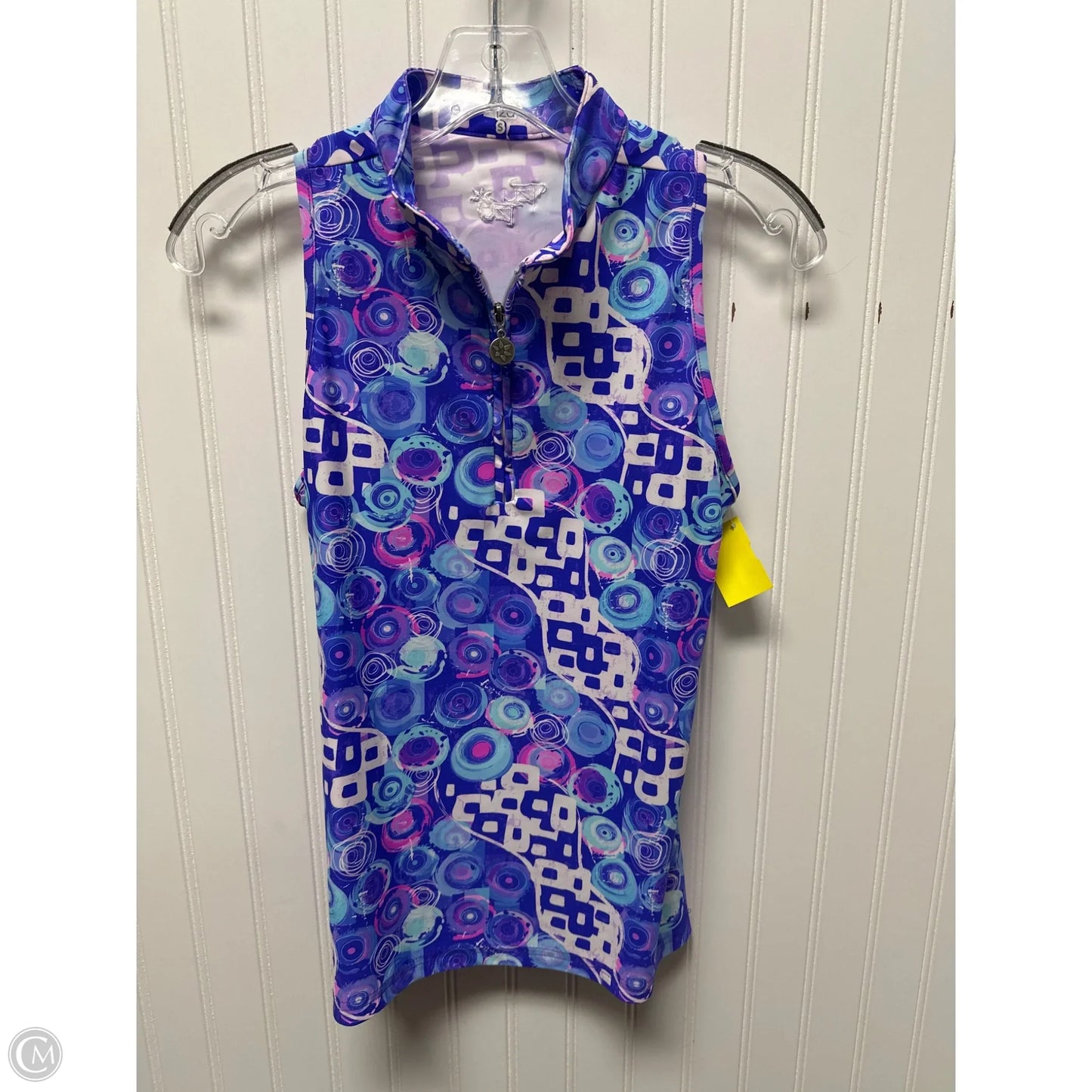 Athletic Tank Top By Clothes Mentor In Black & Purple, Size: S