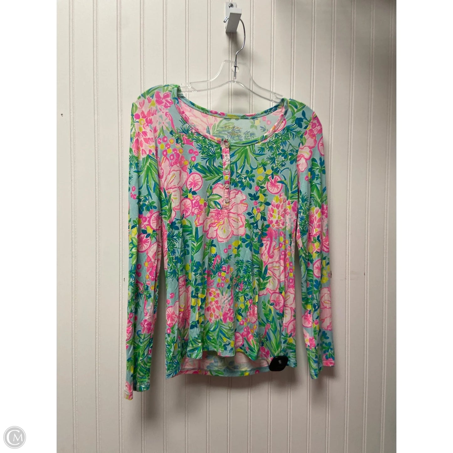 Top Long Sleeve Designer By Lilly Pulitzer In Floral Print, Size: Xs