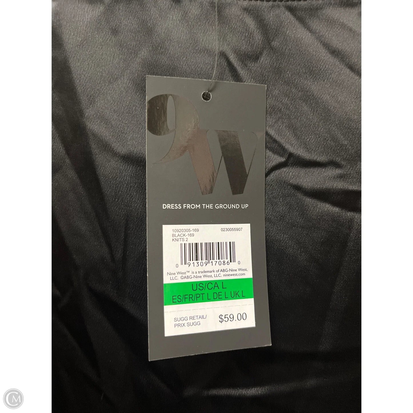 Top Short Sleeve By Nine West In Black, Size: L