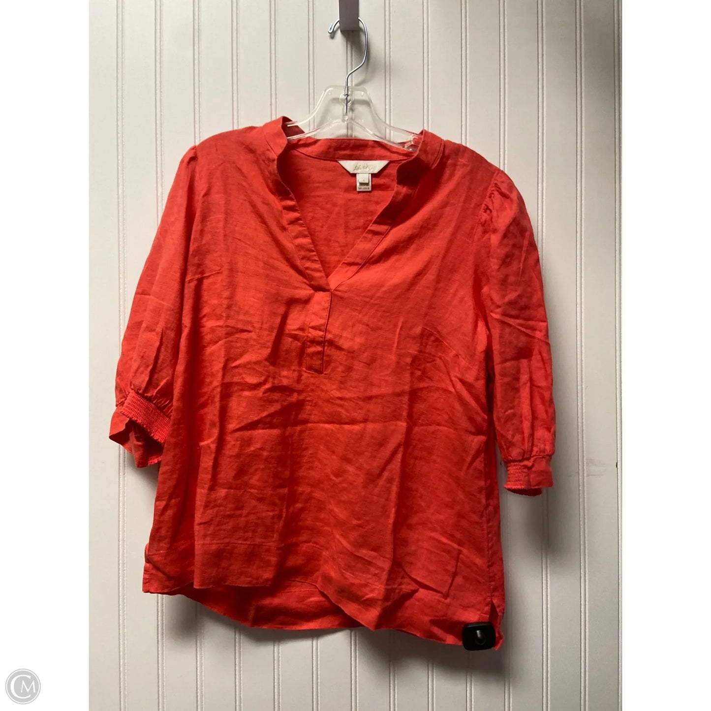 Top Long Sleeve Designer By Lilly Pulitzer In Coral, Size: S