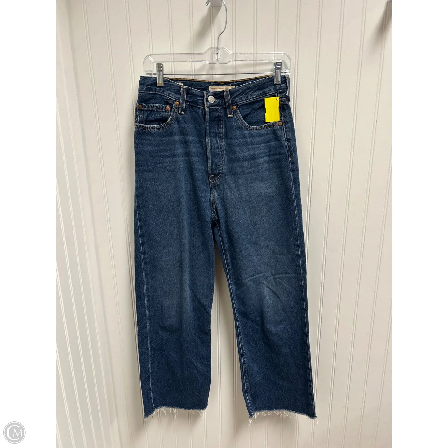 Jeans Straight By Levis In Blue Denim, Size: 4