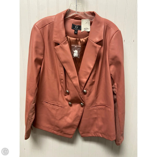 Blazer By G By Giuliana In Pink, Size: 1x