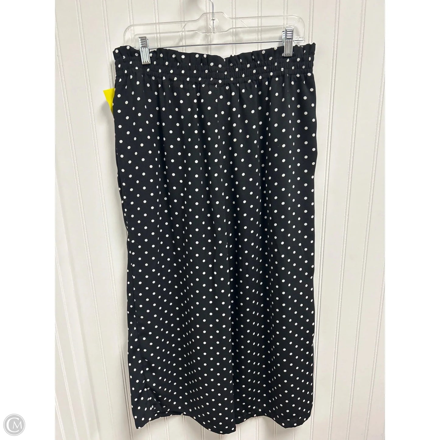 Pants Wide Leg By Adrienne Vittadini In Polkadot Pattern, Size: L