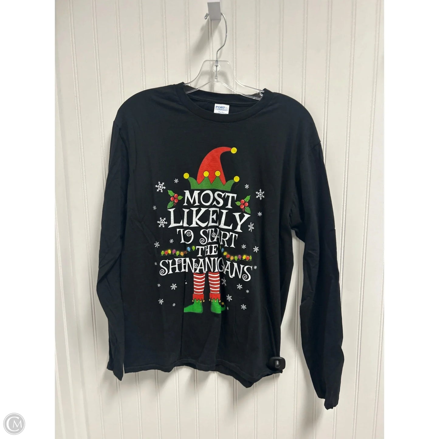 Top Long Sleeve Basic By Clothes Mentor In Black, Size: M