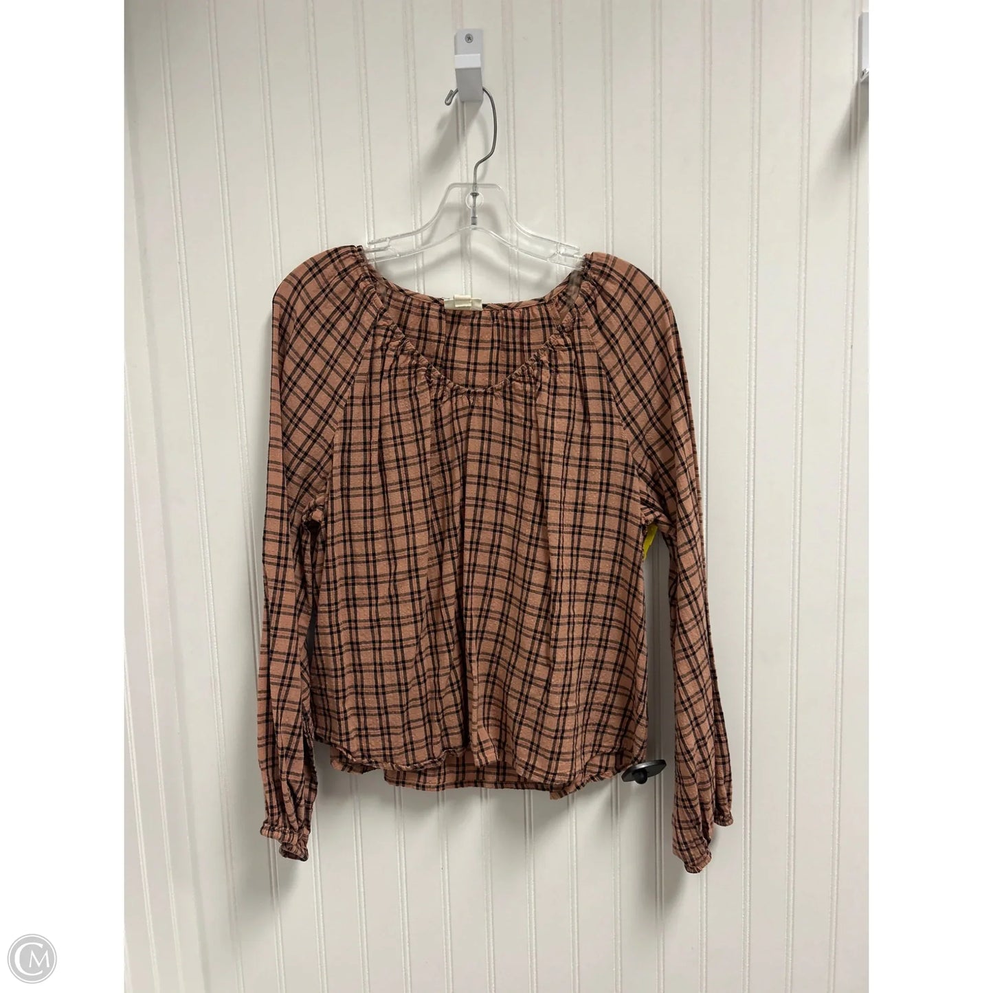 Top Long Sleeve By Ana In Tan, Size: L