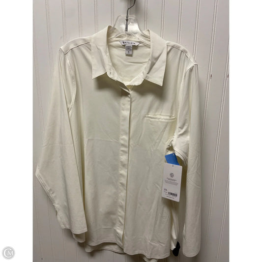 Top Long Sleeve By Athleta In Cream, Size: Xl