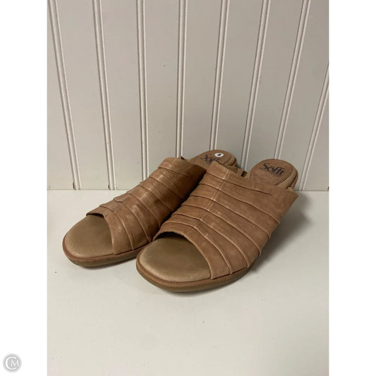 Sandals Heels Block By Sofft In Tan, Size: 8